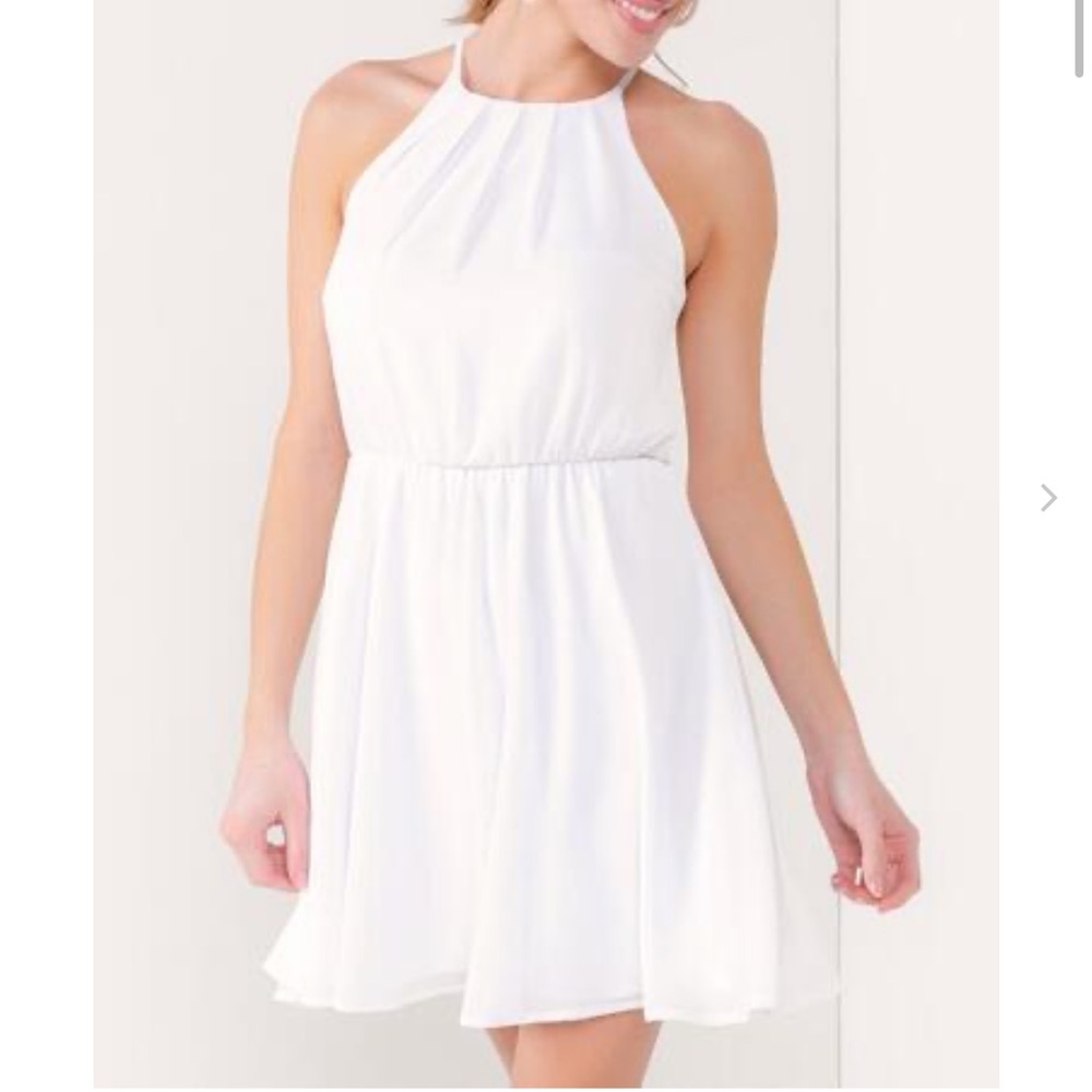 Flawless solid dress in white